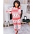 cheap Pajamas-Christmas Pajamas Family Winter Pajama Set  Deer Christmas Pattern Print Mommy and Me Red Set Long Sleeve Home Outfits Casual Matching Outfits