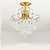 cheap Chandeliers-33 cm Unique Design Ceiling Light LED Crystal Classic Chandeliers Painted Finishes Vintage Country 220-240V