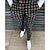 cheap Chinos-Men&#039;s Chinos Trousers Jogger Pants Plaid Dress Pants Chino Pants Pocket Lattice Breathable Outdoor Full Length Casual Daily Fashion Casual Black Blue Micro-elastic