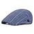 cheap Men&#039;s Hats-Men&#039;s Flat Cap Blue Light Grey Cotton Simple 1920s Fashion Party / Evening Stripes and Plaid Casual