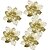 cheap Patio, Lawn &amp; Garden-5pcs Christmas Artifical Flowers Hollow Out Glitter Xmas Tree Ornaments Fake Flower Navidad New Year Decorations Home Party