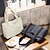 cheap Bags-Women&#039;s Canvas Bag Tote Handbags Canvas Tote Top Handle Bag Canvas Tote Bag Zipper Daily Going out Plain White Black