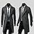 billiga Trenchcoat för män-Vinterkappa Rock Peacoat Trenchcoat Företag Ledigt Höst Vinter 95% polyester 5% bomull Ytterkläder Kläder Hakslag