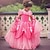 cheap Movie &amp; TV Theme Costumes-Princess Belle Dress Flower Girl&#039;s Dress with Gloves Off Shoulder Beauty and Beast Cosplay Costume Party Costume Girls&#039; Kid&#039;s Costume Vintage Cosplay Sleeveless Wedding Guest