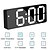 cheap Testers &amp; Detectors-LED Mirror Display Alarm Clock Digital Creative Voice Control Wake Up Time Date Temperature Display Rectangular Desk Clocks