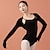 tanie Ćwiczenia taneczne-oddychająca baletowa odzież sportowa top solidny damski trening wydajność długi rękaw przędza z przędzy rdzeniowej basic