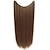 abordables Extensiones sintéticas-24 pulgadas 50 gramos 100 gramos extensión de cabello sintético color gradual marrón gris rubio cadena halo extensiones de postizos
