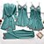 cheap Women&#039;s Sleepwear-Women&#039;s Pajamas Robes Gown Nightgown Sets 5 Pieces Pure Color Simple Fashion Retro Home Party Bed Satin Breathable Gift V Wire Long Sleeve Strap Top Pant Elastic Waist Belt Included Fall Winter Green