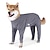 halpa Koiran vaatteet-koot xs - 3xl, 2 väriä koiran onesie pitkähihainen, täyskantinen lemmikkipyjamat, koiran ruudullinen paita, kevyt koiran haalari harmaa pieni