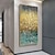 billige Blomster-/botaniske malerier-oljemaleri håndlaget håndmalt veggkunst moderne abstrakt gylden stor størrelse grønt gull hjemmedekorasjon strukket ramme klar til å henge