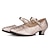 hesapli Dans Ayakkabıları-Kadın&#039;s Balo Modern Ayakkabı Performans Egzersiz Dış mekan Topuklular Parıltı Kişiye Özel Küba Topuk Kapalı Burun Toka Yetişkin Açık Kahverengi Gümüş Altın