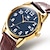 お買い得  クォーツ腕時計-OLEVS 男性 クォーツ カレンダー 防水 本革 腕時計