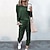 cheap Two Piece Set-Women&#039;s Sweatsuit 2 Piece Crew Neck Drawstring Pocket Minimalist Solid Color Polyester Sport Athleisure Long Sleeve Clothing Suit Running Everyday Use Jogging Soft Oversized Comfortable Athleisure