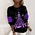 Χαμηλού Κόστους Γυναικείες Μπλούζες με Κουκούλα &amp; Φούτερ-Γυναικεία Πουλόβερ Κάνε στην άκρη Χριστουγεννιάτικο δέντρο Στάμπα Causal Αθλητικά 3D εκτύπωση Ενεργό Κομψό στυλ street Φούτερ Φούτερ Θαλασσί Βυσσινί Ανθισμένο Ροζ
