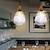 olcso Sziget lámpák-1 lámpás 30 cm-es tömörfa üveg függeszték LED sima, szimpla dizájn szigetlámpák modern stílusú éttermek üzletek / kávézók nappali lámpák 220-240v 110-120v