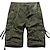 cheap Hiking Trousers &amp; Shorts-Men&#039;s Hiking Shorts Hiking Cargo Shorts Military Solid Color Summer Outdoor Ripstop Quick Dry Multi Pockets Breathable Cotton Below Knee Shorts 3/4 Capri Pants Dark Grey Army Green Light Grey Khaki