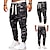 cheap Men&#039;s Pants &amp; Shorts-Men&#039;s Active Casual Drawstring Multi Pocket Elastic Waist Pants Sweatpants Trousers Pants Sports &amp; Outdoor Daily Camouflage Mid Waist Black M L XL 2XL 3XL