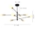 halpa Moderni muotoilu-95 cm sputnik design kattokruunu metalli sputnik maalattu nykyaikainen taiteellinen pohjoismainen tyyli 110-120v 220-240v