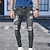 tanie Dżinsy męskie-Męskie Jeansy Spodnie zwężane Spodnie Wytarte dżinsy Porwane jeansy Kieszeń Podarte Komfort Codzienny Wyjściowe Moda miejska Klasyczny Czarny Niebieski Elastyczny