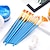 baratos materiais de pintura, desenho e arte-madeira escovas de pintura azul náilon material de cabelo escovas de óleo guache pincéis de aquarela 10 unid.