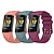 baratos Pulseiras de relógio Fitbit-3 Pças. Pulseiras de Relógio para Fitbit Charge 5 Silicone Substituição Alça Macio Respirável Pulseira Esportiva Pulseira
