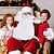cheap Costume Wigs-Set of 4 Santa Wig and Beard Hat White Gloves Set Christmas Fancy Dress Costume