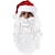 cheap Costume Wigs-Set of 4 Santa Wig and Beard Hat White Gloves Set Christmas Fancy Dress Costume