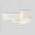 billige Loftslys-101 cm geometriske former loftslamper led aluminium malet finish moderne 220-240v