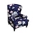 abordables Fauteuils à oreilles-1 ensemble de 2 pièces housse de chaise à oreilles extensible à imprimé floral housses de chaise à oreilles housses de fauteuil à oreilles en tissu spandex avec fond élastique pour salon décor de