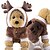 cheap Costumes-Pet Dog Lovely Sweater Clothes Chirstmas Reindeer Winter Fleece Hoodie Outfit Sweatshirts Soft Warm Xmas Festival Puppy Sweatshirt Coat Apparel