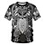 cheap Men&#039;s T-shirt-duolifu unisex 3d printed cool vikings tattoo norse mythology blouse t-shirt tops,fenrir wolf,s