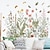billige Dekorative veggklistremerker-dyr floral &amp; planter veggklistremerker soverom stue avtagbar ferdiglimt pvc hjemmedekorasjon veggdekor 2stk