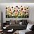 billiga Blom- och växtmålningar-oljemålning handgjord handmålad väggkonst abstrakt färgglada blommor heminredning dekor rullad duk utan ram osträckt