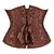 billige korsett-Rokoko Punk og gotisk Kostymer i middelalderstil Overbustkorsett Dameundertøy Bustier 14 plastbein Kostyme Dame Royal Bryllup Bryllupsgjest Voksne Korsett