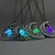 cheap Necklaces-Pendant Necklace Blue Cubic Zirconia Chrome Imitation Diamond Men&#039;s Artistic Simple Fashion Geometrical Moon Semicircle Geometric Necklace For Wedding Street Daily / Women&#039;s / Chain Necklace