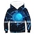 cheap Hoodies &amp; Sweatshirts-Kids Boys Hoodie Optical Illusion Outdoor 3D Print Long Sleeve Active 3-12 Years Winter Light Blue