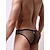 cheap Men&#039;s Exotic Underwear-Men&#039;s 3 Pack Sexy Panties Briefs Cut Out Hole Nylon Pure Color Mid Waist Plus Size Black White