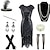 cheap Great Gatsby-Roaring 20s 1920s 1930s The Great Gatsby Prom Dress Flapper Dress Dress Outfits Party Costume Christmas Dress Bracelet The Great Gatsby Women&#039;s Tassel Fringe V Neck Carnival Homecoming Festival Dress