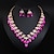 abordables Conjuntos de joyas-Los sistemas nupciales de la joyería 2 Cristal Brillante Legierung 1 Collar Pendientes Mujer Importante Colorido Bonito Lujoso Flor Irregular Conjunto de joyas Para Fiesta Boda