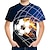 Χαμηλού Κόστους αγορίστικα 3d μπλουζάκια-Αγορίστικα 3D Συνδυασμός Χρωμάτων Ποδόσφαιρο Κοντομάνικη μπλούζα Κοντομάνικο 3D εκτύπωση Καλοκαίρι Ενεργό χαριτωμένο στυλ Κομψό στυλ street Πολυεστέρας Ρεϊγιόν Παιδιά 3-12 χρόνια