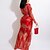 voordelige Damesjurken-Dames Schede jurk Maxi-jurk Zwart Rood Lange mouw Afdrukken Pailletten Splitsen Herfst Winter V-hals Feest Elegant Feest Slank 2022 S M L XL XXL / Feestjurk