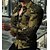 voordelige Herenoverhemden-Voor heren Overhemd 3D-afdrukken camouflage Strijkijzer Dagelijks Feestdagen 3D-afdrukken Button-omlaag Lange mouw Tops Casual Modieus Ademend Klaver