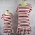 cheap Dresses and Jumpsuits-Mommy and Me Dresses Graphic Striped Sports &amp; Outdoor Ruched Red Short Sleeve Above Knee T Shirt Dress Tee Dress Active Matching Outfits