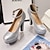 cheap Wedding Shoes-Women&#039;s Wedding Shoes Pumps Valentines Gifts Bling Bling Party Wedding Heels Bridal Shoes Bridesmaid Shoes Chunky Heel Round Toe Vintage Minimalism Sparkling Glitter Synthetics Gleit Loafer Ankle