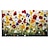 ieftine Picturi Florale/Botanice-pictură în ulei pictată manual artă de perete abstract flori colorate decor decor pânză rulată fără cadru neîntins