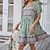 cheap Print Dresses-Women&#039;s Casual Dress Swing Dress Midi Dress Pink Navy Blue Blue Short Sleeve Floral Print Summer Spring V Neck Vacation 2023 S M L XL