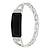 baratos Pulseiras para Fitbit-1pç Pulseira de Smartwatch Compatível com Fitbit Inspire 2 / Inspire / Inspire RH Aço Inoxidável Com Strass Relógio inteligente Alça Luxo Bling Diamond Pulseira de joias Substituição Pulseira
