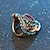 cheap Accessories-longrui   an  n retro gold-plated blue diamond ring with pink diamond ruby ring ring