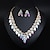cheap Jewelry Sets-Bridal Jewelry Sets Two-piece Suit Crystal Rhinestone Alloy 1 Necklace Earrings Women&#039;s Statement Colorful Cute Fancy Flower irregular Jewelry Set For Party Wedding