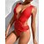cheap One-piece swimsuits-Women&#039;s Swimwear One Piece Monokini Bathing Suits Swimsuit Push Up Solid Color Black Red Padded Plunge Bathing Suits New Vacation Sexy / Party / Padded Bras